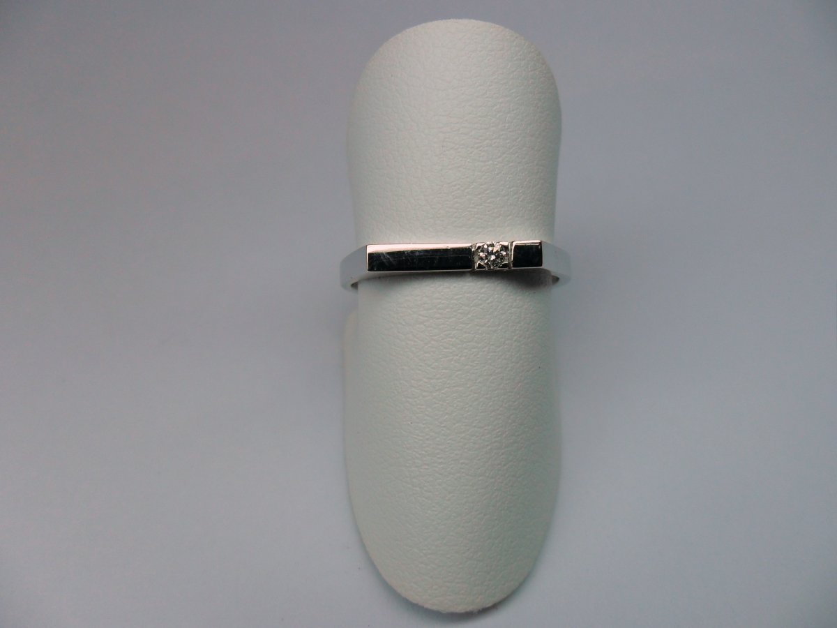 Streepring Witgoud Smal 1st.